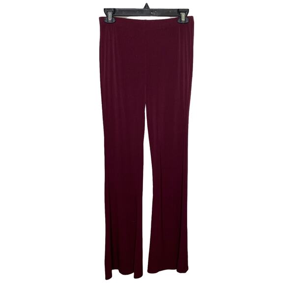 Forever 21 Maroon Stretchy Flared Legging Pants Medium - Picture 1 of 6